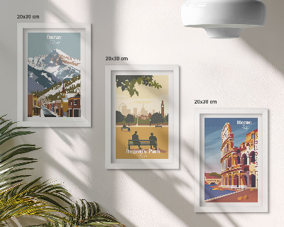 Įrėmintų paveikslų rinkinys Kalnai Ouray parke Londone Koliziejus Romoje