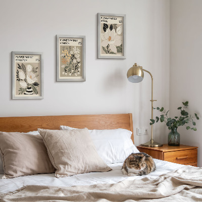 Įrėmintų paveikslų rinkinys Retro gėlės iš skirtingų pasaulio miestų