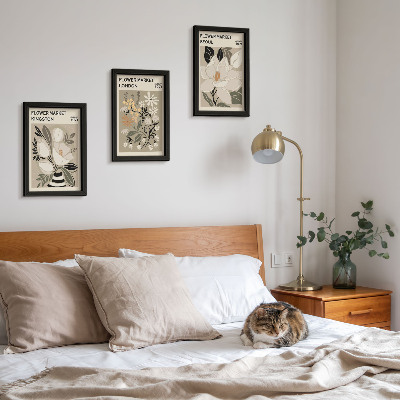 Įrėmintų paveikslų rinkinys Retro gėlės iš skirtingų pasaulio miestų
