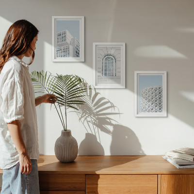 Įrėmintų paveikslų rinkinys Moderni architektūra minimalizmas ir geometrija
