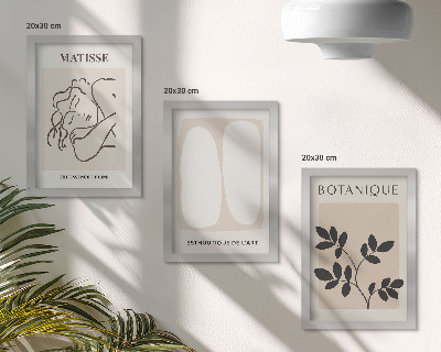 Įrėmintų paveikslų rinkinys Stilingi minimalistiniai Matisse'o paveikslai su augalų motyvais