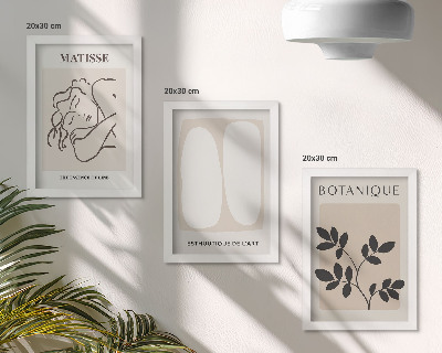 Įrėmintų paveikslų rinkinys Stilingi minimalistiniai Matisse'o paveikslai su augalų motyvais