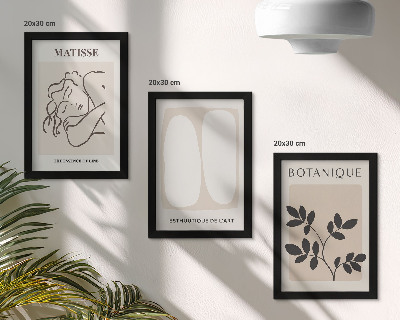 Įrėmintų paveikslų rinkinys Stilingi minimalistiniai Matisse'o paveikslai su augalų motyvais