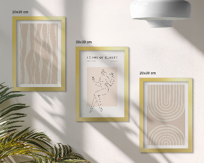 Įrėmintų paveikslų rinkinys Abstraktūs raštai, subtilūs bohemiški dekoracijos