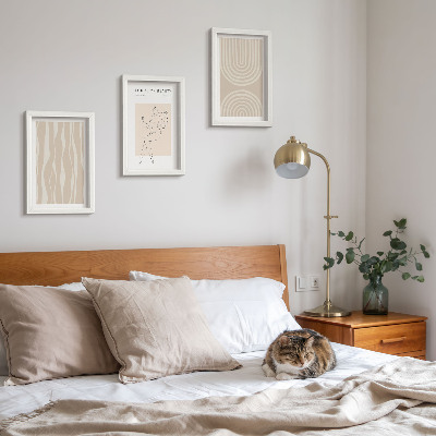 Įrėmintų paveikslų rinkinys Abstraktūs raštai, subtilūs bohemiški dekoracijos