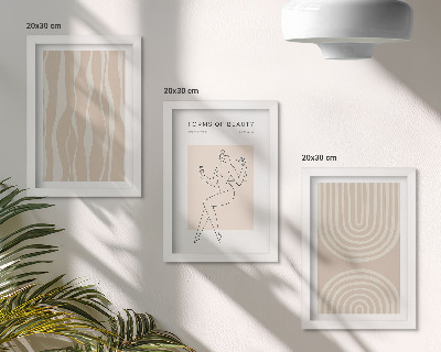 Įrėmintų paveikslų rinkinys Abstraktūs raštai, subtilūs bohemiški dekoracijos