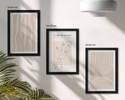Įrėmintų paveikslų rinkinys Abstraktūs raštai, subtilūs bohemiški dekoracijos