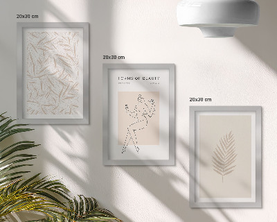 Įrėmintų paveikslų rinkinys Minimalistiniai botaniniai dizaino motyvai