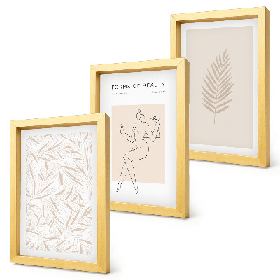 Įrėmintų paveikslų rinkinys Minimalistiniai botaniniai dizaino motyvai