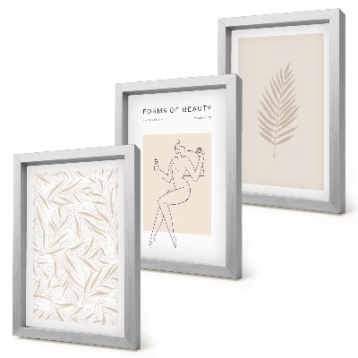 Įrėmintų paveikslų rinkinys Minimalistiniai botaniniai dizaino motyvai