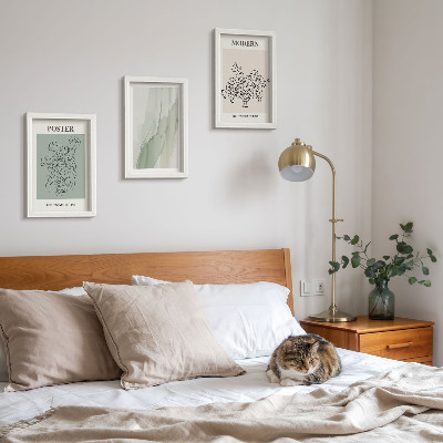 3 paveikslų rinkinys su rėmais Gėlės vazoje moderniu ir minimalistiniu stiliumi