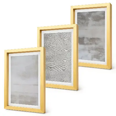 Įrėmintų paveikslų rinkinys modernios tekstūros su minimalistine struktūra