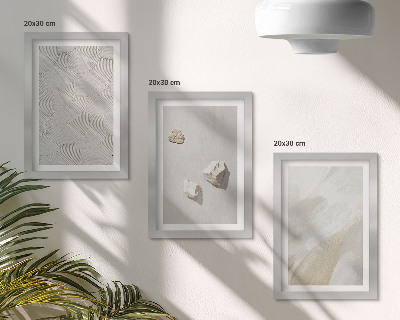 Įrėmintų paveikslų rinkinys Smėlis, akmenys ir modernios dažų tekstūros