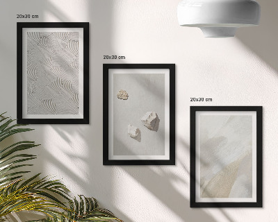 Įrėmintų paveikslų rinkinys Smėlis, akmenys ir modernios dažų tekstūros