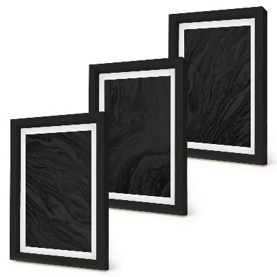 Įrėmintų paveikslų rinkinys Elegantiškos tamsaus marmuro tekstūros žavingame stiliuje