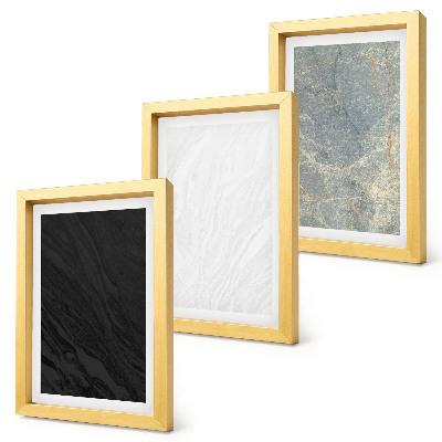 3 paveikslų rinkinys su rėmais Įvairių spalvų elegantiškos akmens konstrukcijos