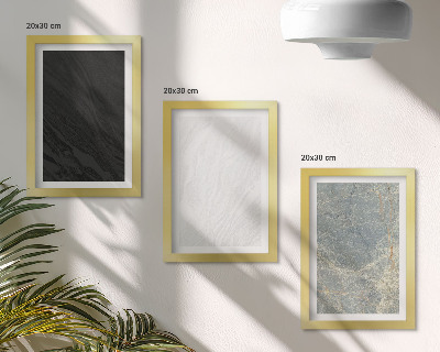 3 paveikslų rinkinys su rėmais Įvairių spalvų elegantiškos akmens konstrukcijos