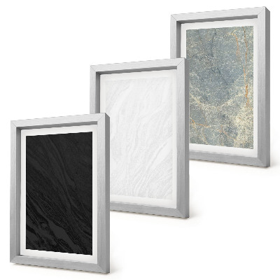 3 paveikslų rinkinys su rėmais Įvairių spalvų elegantiškos akmens konstrukcijos