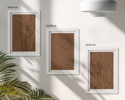 Įrėmintų paveikslų rinkinys Medžio žievės tekstūros minimalizmas