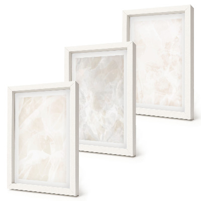 3 paveikslų rinkinys su rėmais Elegantiška marmuro akmens fono tekstūra