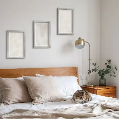 3 paveikslų rinkinys su rėmais elegantiška marmuro akmens tekstūra