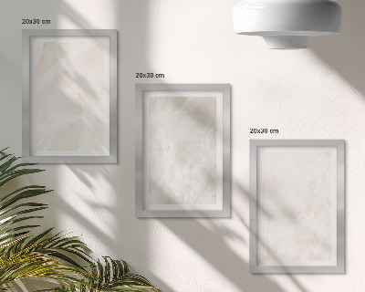3 paveikslų rinkinys su rėmais Elegantiška marmuro akmens fono tekstūra