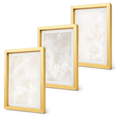 3 paveikslų rinkinys su rėmais Elegantiška marmuro akmens fono tekstūra