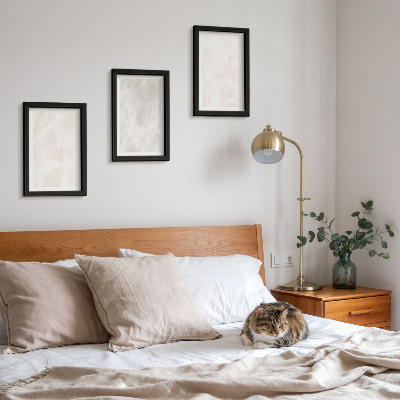 3 paveikslų rinkinys su rėmais Elegantiška marmuro akmens fono tekstūra