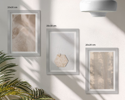 Įrėmintų paveikslų rinkinys Subtilios tekstūros natūraliame boho stiliuje