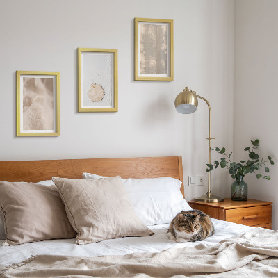 Įrėmintų paveikslų rinkinys Subtilios tekstūros natūraliame boho stiliuje