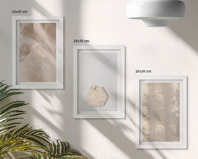 Įrėmintų paveikslų rinkinys Subtilios tekstūros natūraliame boho stiliuje