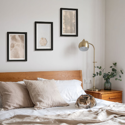 Įrėmintų paveikslų rinkinys Subtilios tekstūros natūraliame boho stiliuje