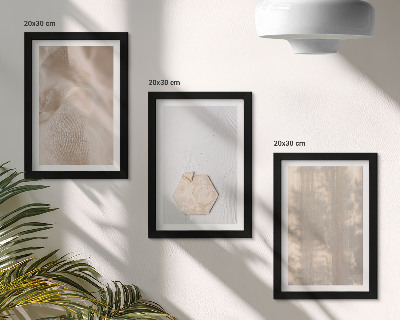 Įrėmintų paveikslų rinkinys Subtilios tekstūros natūraliame boho stiliuje