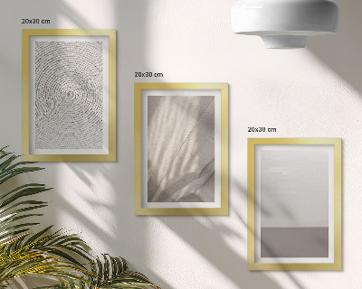 3 paveikslų rinkinys su rėmais Subtilios natūralios tekstūros boho stiliumi