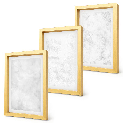 Įrėmintų paveikslų rinkinys Baltos dėmės ant minimalistinio drobės fono