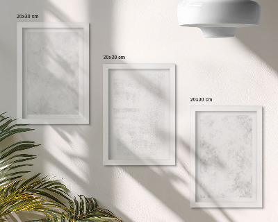 Įrėmintų paveikslų rinkinys Baltos dėmės ant minimalistinio drobės fono