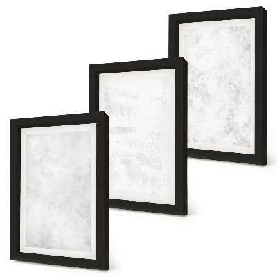Įrėmintų paveikslų rinkinys Baltos dėmės ant minimalistinio drobės fono