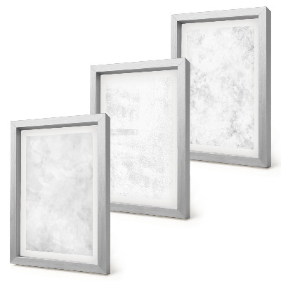 Įrėmintų paveikslų rinkinys Baltos dėmės ant minimalistinio drobės fono