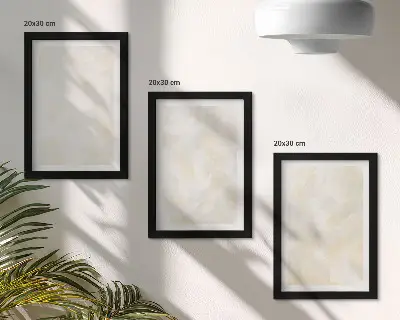 Įrėmintų paveikslų rinkinys su ryškios tekstūros teptuko potėpių dizainu