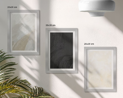 3 paveikslų rinkinys su rėmais Įvairių minimalizmo atspalvių konstrukcijos