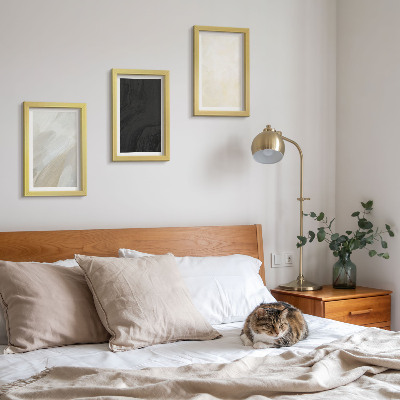 3 paveikslų rinkinys su rėmais Įvairių minimalizmo atspalvių konstrukcijos