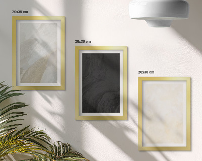 3 paveikslų rinkinys su rėmais Įvairių minimalizmo atspalvių konstrukcijos