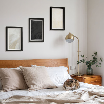 3 paveikslų rinkinys su rėmais Įvairių minimalizmo atspalvių konstrukcijos