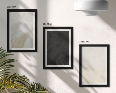 3 paveikslų rinkinys su rėmais Įvairių minimalizmo atspalvių konstrukcijos
