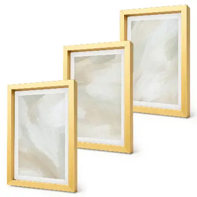 3 paveikslų rinkinys su rėmais dažų tekstūros pėdsakai minimalizmo stiliaus