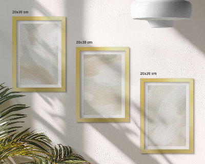 3 paveikslų rinkinys su rėmais Dažų tekstūros pėdsakai dažų minimalizme