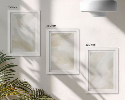 3 paveikslų rinkinys su rėmais Dažų tekstūros pėdsakai dažų minimalizme