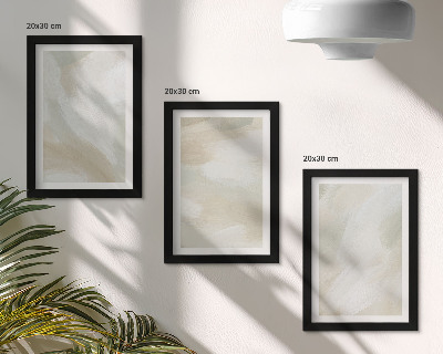 3 paveikslų rinkinys su rėmais Dažų tekstūros pėdsakai dažų minimalizme