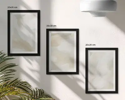 3 paveikslų rinkinys su rėmais dažų tekstūros pėdsakai minimalizmo stiliaus