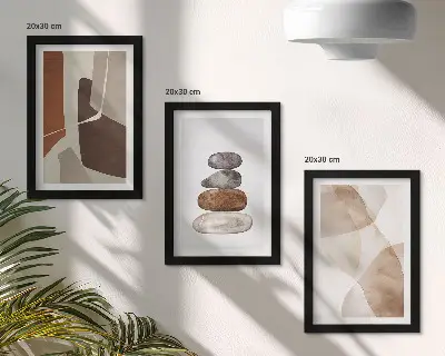 Įrėmintų paveikslų rinkinys abstrakti tapyba moderniai dekoracijai